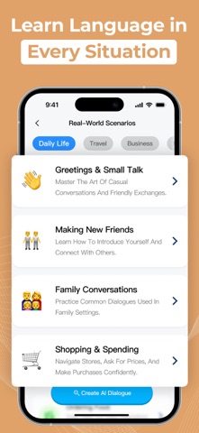 Talkora：Fun Language Learning iPhone screenshot