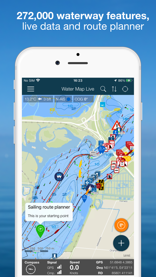 #1. Water Map Live (iOS) 由: Martijn de Meulder