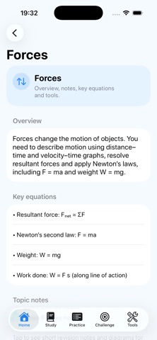 Mr A's Physics Toolkit screenshot