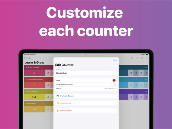 Tap Counter - Count Me iPad screenshot 5 - Utilities app