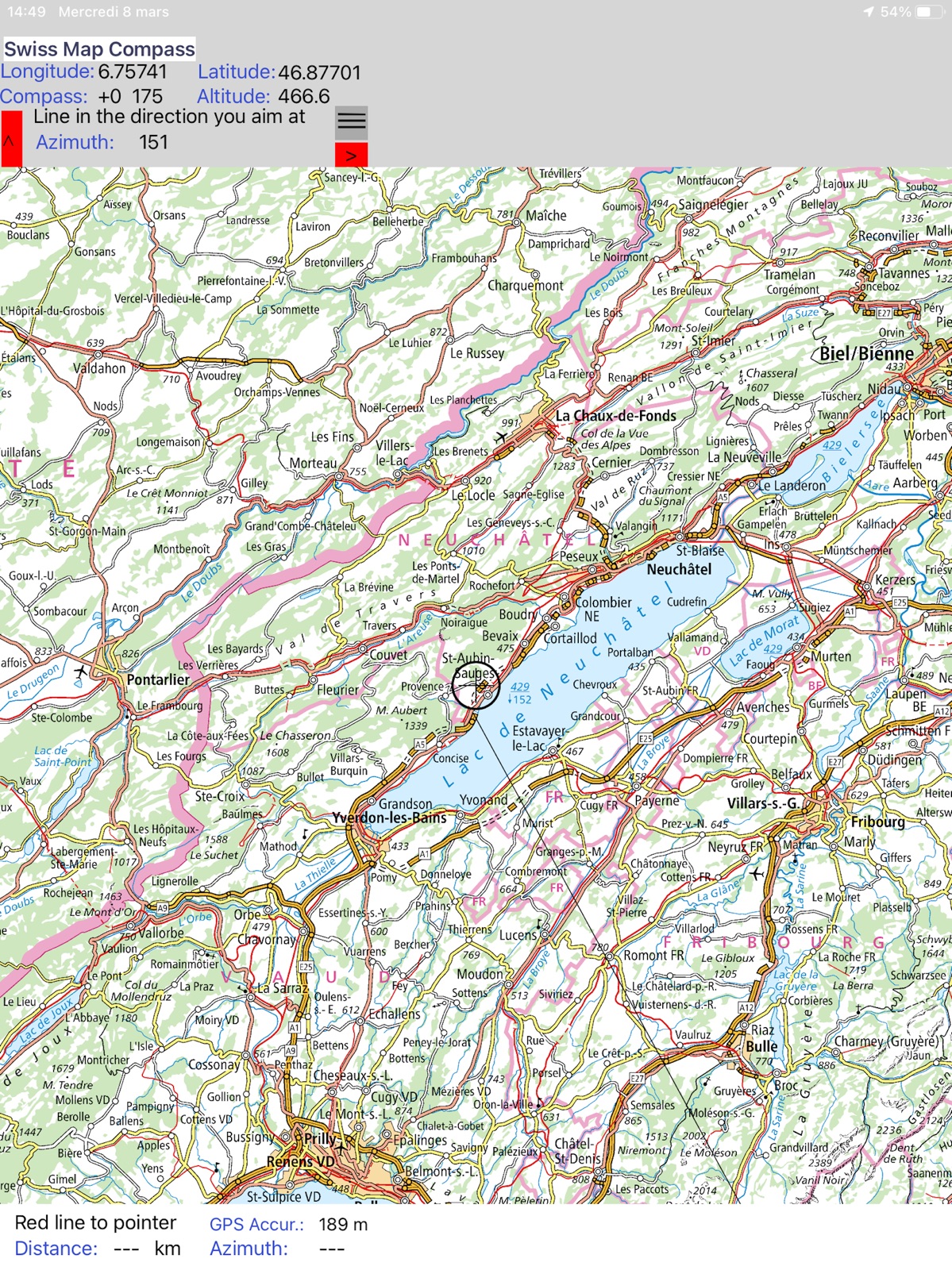 Swiss Map Compass ipad screenshot 3
