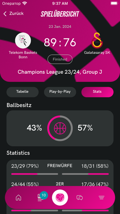 Telekom Baskets Bonn Screenshot