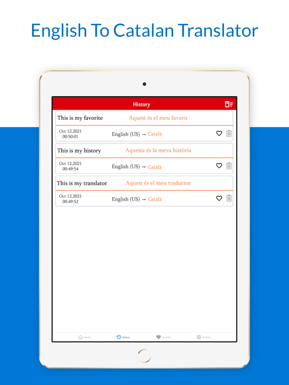 English To Catalan Translation iPad screenshot