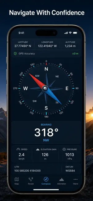 Sun Compass: GPS Coordinates screenshot 2