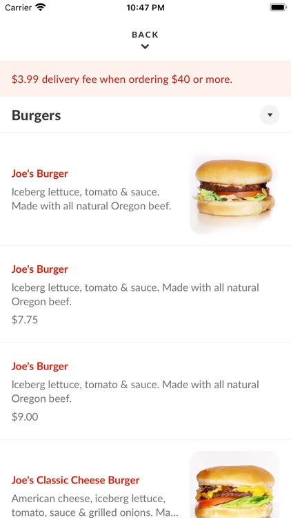 Joe's Burgers