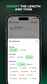 friday: ai e-mail writer iphone screenshot 3