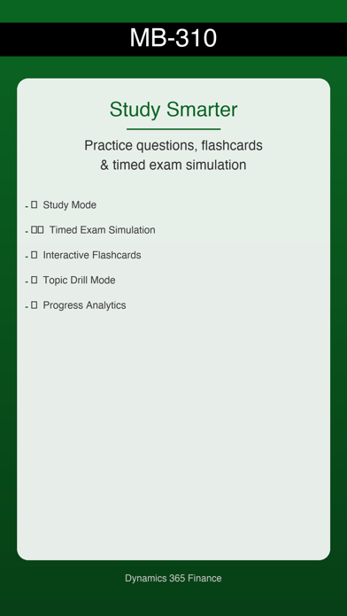 Screenshot #1 pour MB-310 D365 Finance Prep