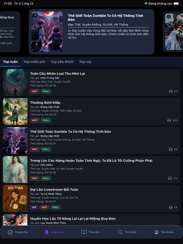 Audio truyện AI iPad screenshot