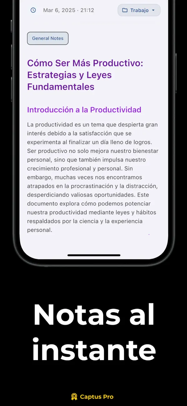 Screenshot #3 pour Captus - Asistente de Notas IA