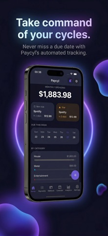 Paycyl: Subscriptions & Bills Screenshot 1 of 7