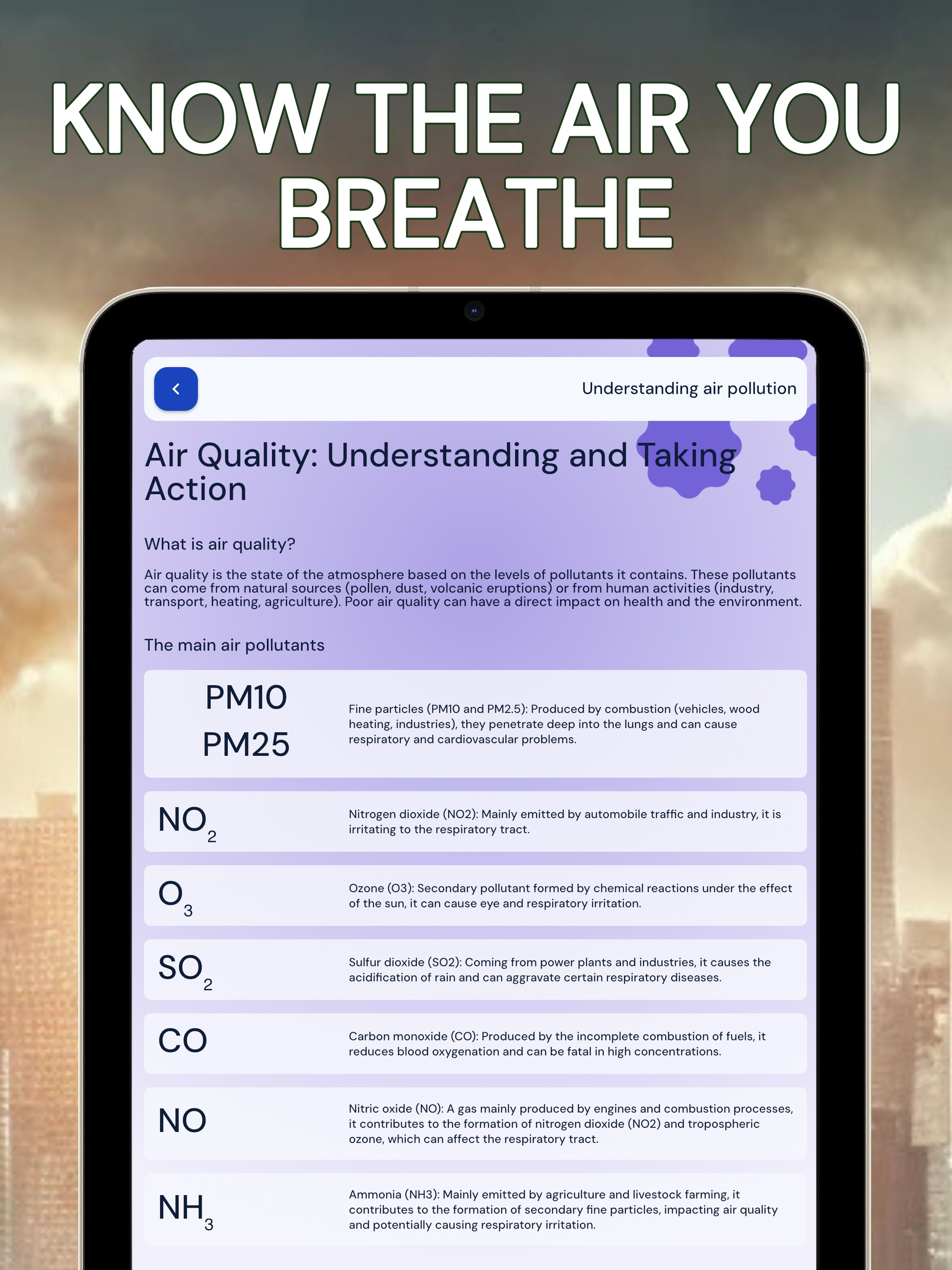 Pollution • Pollen • Widget screenshot 15