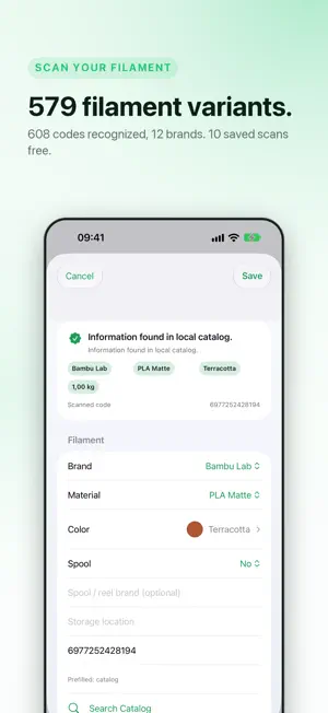 Filary — 3D Filament Tracker screenshot 2