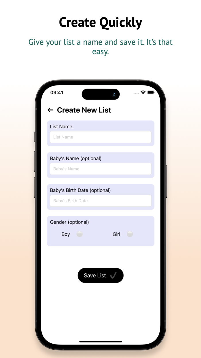 Shopping List - For Babies