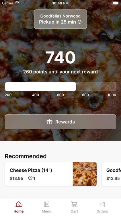 Goodfellas Pizza & Wings App