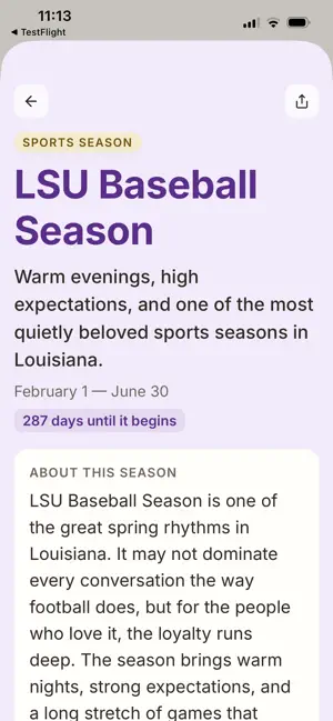 The Cajun Calendar screenshot 4