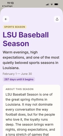 The Cajun Calendar Screenshot 4 of 7