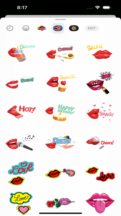 Sexy Lip Kiss Sticker set Screenshot