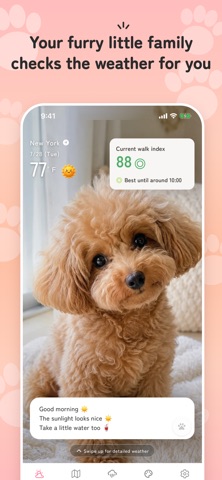 もふもふ天気予報 iPhone screenshot