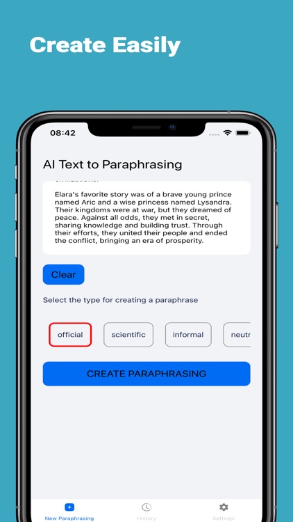 AI Text to Paraphrasing+