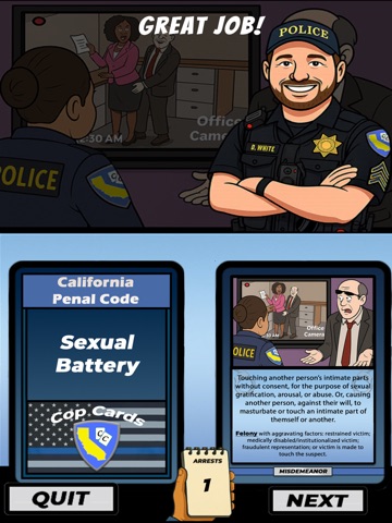 Cop Cards California APE iPad screenshot