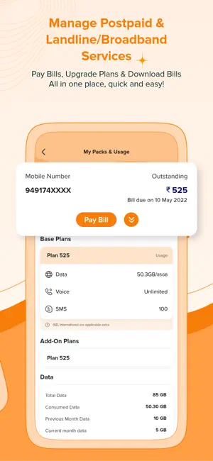 BSNL Selfcare iPhone screenshot 3