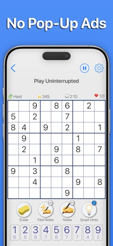 Sudoku No Pop-up Ads iPhone screenshot