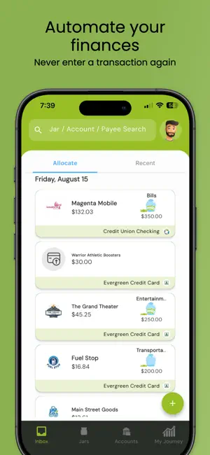 Jars: Envelope Budgeting screenshot 3
