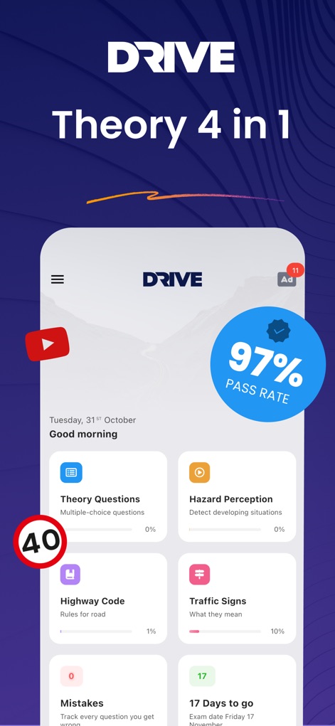 theory 4 in 1 : driving test - Education App | MWM