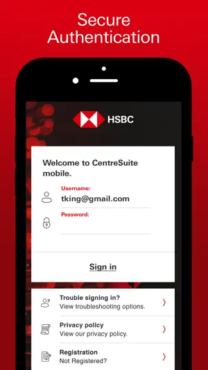 HSBC CentreSuite screenshot 1