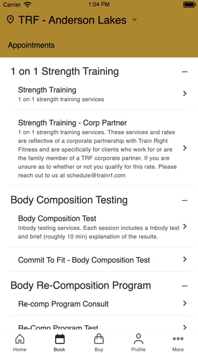 Train Right Fitness Screenshot