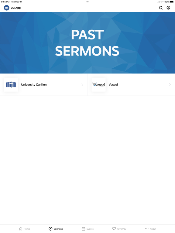 University Carillon iPad screenshot 2 - Lifestyle app