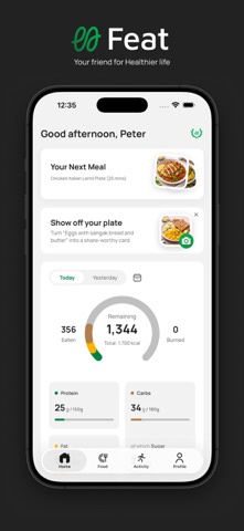 Feat: AI Calorie & Meal Plan iPhone screenshot