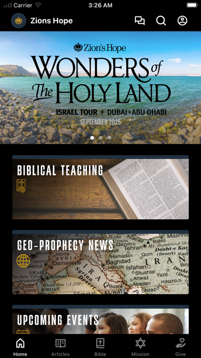 Zion's Hope iPhone screenshot 1 - Education app