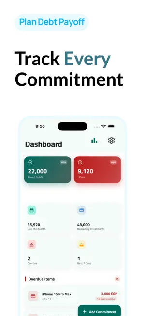 Commitly: Bills & Debt Tracker screenshot 1