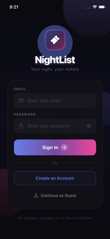 NightList - Events & Tickets screenshot