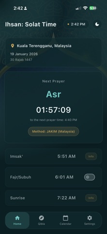 Ihsan: Solat Time Screenshot 1 of 5