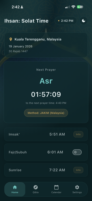 Ihsan: Solat Time Screenshot 1 of 5
