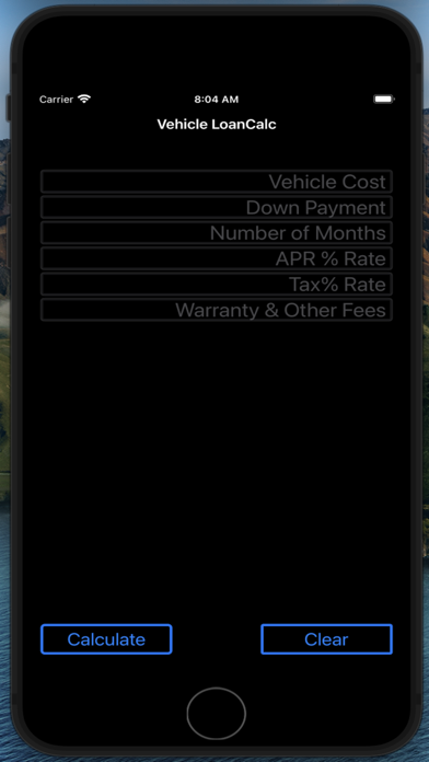 Vehicle LoanCalc Screenshot