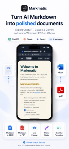 Markmatic - AI to Word & PDF iPhone screenshot