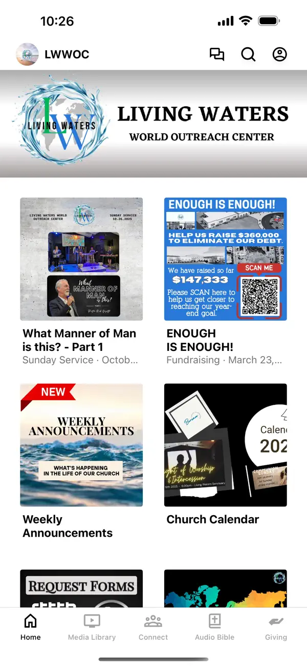 Screenshot #1 pour Living Waters World Outreach
