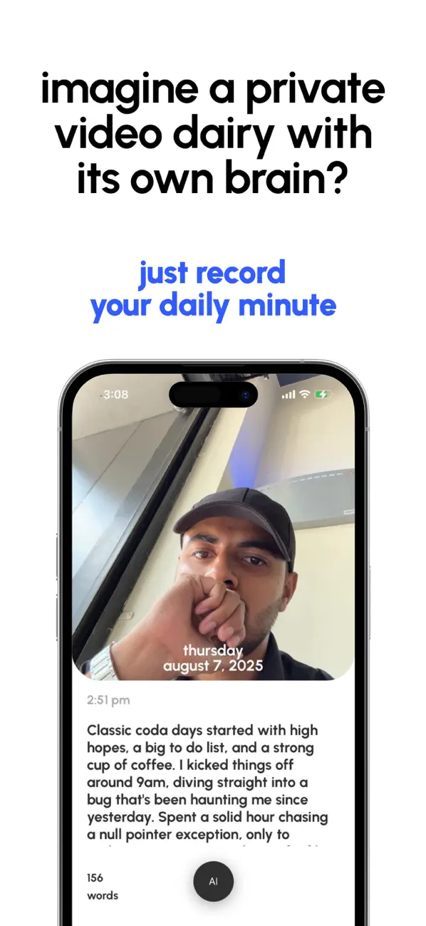 Screenshot #1 pour Your Daily Min - Video Journal