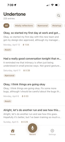 Undertone - Voice Journal Screenshot 2 of 6