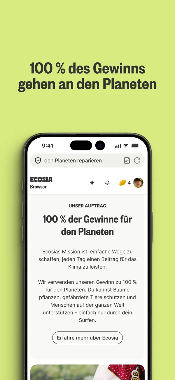 Ecosia: Browse to plant trees Screenshot 5
