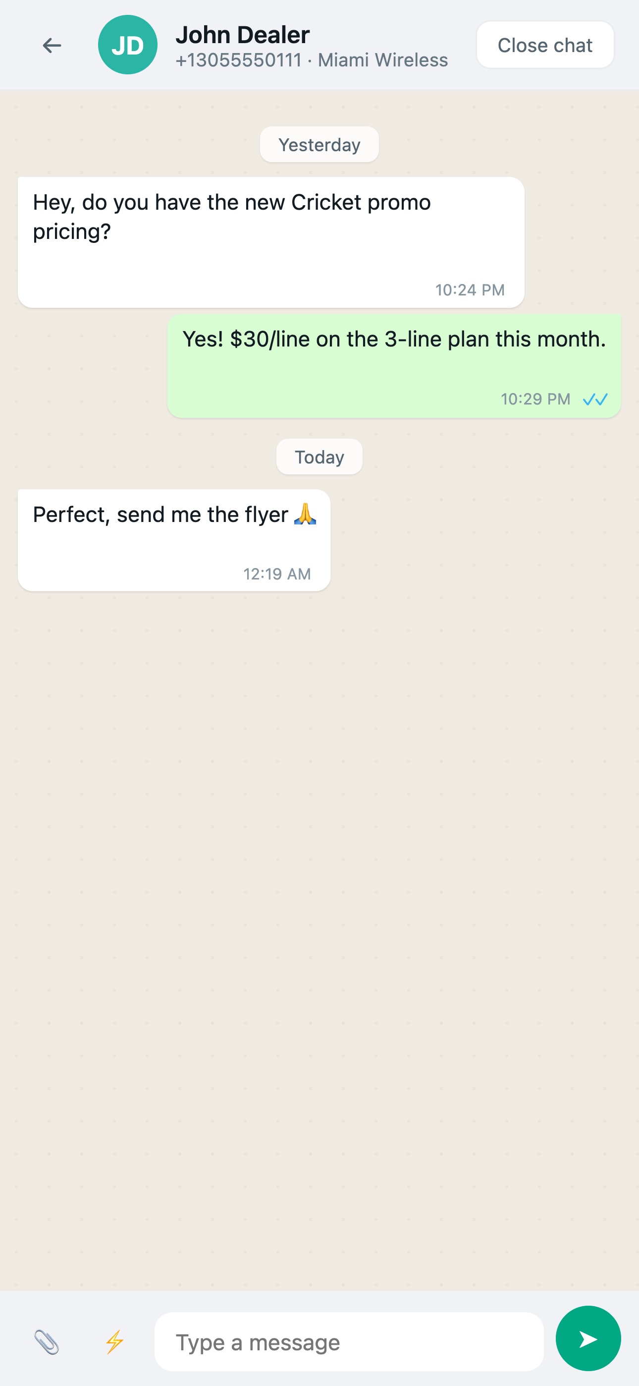 Screenshot 2 of CTI Texting