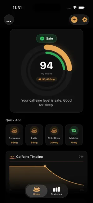 MyCaffeineLog screenshot 2