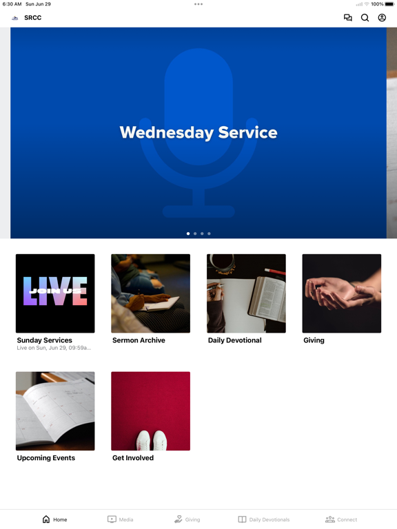 Solid Rock Christian Church iPad screenshot 1 - Education app