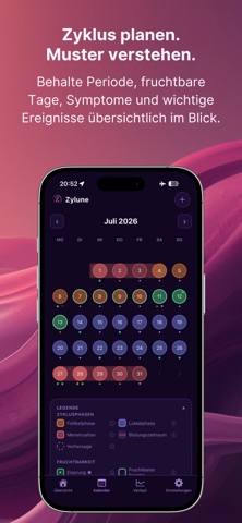 Zylune: Zyklus Tracker Screenshot 2 of 10