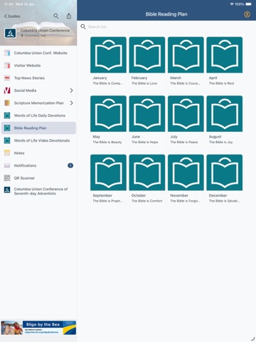 Columbia Union Conference iPad screenshot
