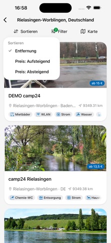 Camp24Checkin: Reservierung screenshot