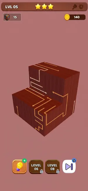 Wooden Cube 3D screenshot 2